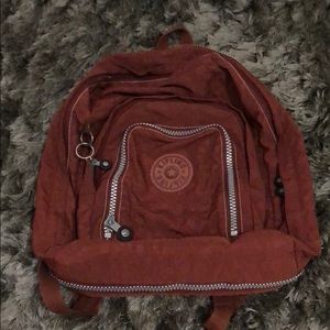 Kipling Large Expandable Backpack in Burgundy